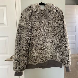 Very warm furry sweatshirt with hood